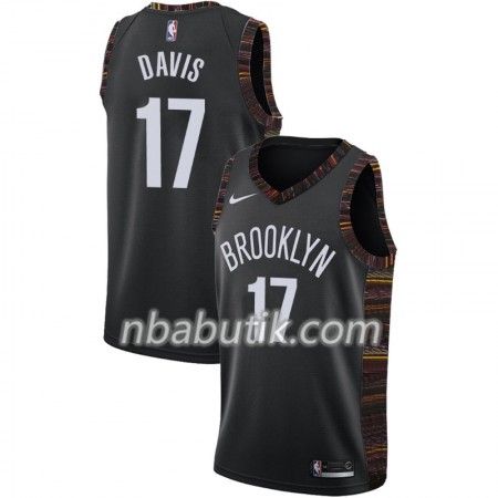 NBA Mænd Trøje Brooklyn Nets Ed Davis 17 2018-19 Nike City Edition Sort Swingman